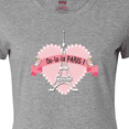 thumbnail image 4 of Inktastic Paris Oo-la-la with Eiffel Tower and Flowers in Pink Heart Women's T-Shirt, 4 of 5
