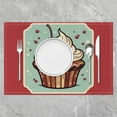 thumbnail image 2 of Ice Cream Table Mats Placemat 12"x18" Dessert Themed Placemats Set of 4 Cartoon Food Placemats for Dining Table Indoor Outdoor Kitchen Kawaii Decor Table Place Mats, 2 of 4