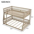 thumbnail image 3 of Full XL over Queen Bunk Bed with Ladder and Guardrails, Walnut, 3 of 4