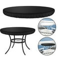 thumbnail image 2 of HCTSHG Round Outdoor Patio Furniture Covers, Garden Table Cover Round,Garden Furniture Cover Fitted Round Outdoor and Indoor Use, Waterproof Table Cover, 600D Oxford Fabric (5 Size Opitons), 2 of 7