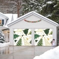 thumbnail image 4 of Fsddascl 7 x 16 Ft Christmas Garage Door Cover, Christmas Tree Large Garage Door Banner, Green Golden Xmas Tree Snowflake Hanging Garage Mural Background for Indoor Outdoor Xmas Party Supplies, 4 of 9