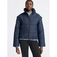 thumbnail image 2 of Free Assembly Women's and Women's Plus Short Denim Puffer Jacket, Sizes XS-4X, 2 of 6