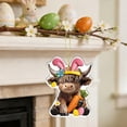thumbnail image 7 of Wooowa Easter Acrylic Highland Cow Pendant, Creative Small Hanging Figurine, Holiday Decor for Door Window Garden, 7 of 7