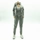 thumbnail image 2 of Conjunto de ropa para figura femenina de 12 pulgadas (escala 1/6): cárdigan con capucha, sudadera, abrigo y pantalones. Gris, 2 of 9