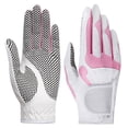 thumbnail image 3 of Wosthever 2 uds guantes de Golf antideslizantes para mujer con marcador de bola agarre de mano izquierda derecha guante para deportes al Golf, 3 of 6