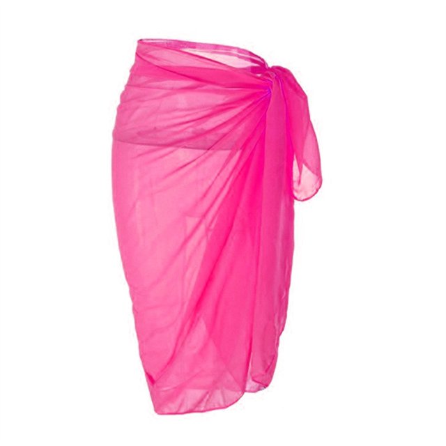 Naiovety Pareo para mujer, traje de baño envolvente, estilo largo, accesorios de playa, ropa deportiva ligera de secado rápido, accesorio para Traje de baño Rosa roja Naiovety OD017125-05