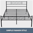 Easyfashion Journee xDesign Metal Platform Queen Bed, Black