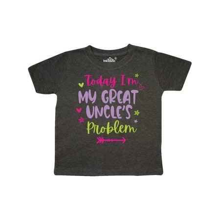 

Inktastic Child Funny Today Im My Great Uncles Problem Gift Toddler Toddler Girl T-Shirt