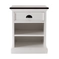 thumbnail image 5 of NovaSolo Halifax Accent Mahogany Wood Bedside Table with Shelves in Deep Brown, 5 of 5
