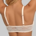 thumbnail image 4 of Arlun,Women's Push up Wireless Bras Racerback Front Closure Thin Bras Soft Supportive Lace No Underwire Lightweight Breathable Full Coverage Bralettes for Small Breasts Beige 80D, 4 of 6