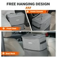 thumbnail image 3 of HOTOR Car Trash Can with Lid, Leak-Proof Car Garbage Can with Mesh Pockets, Car Accessories, 2 Gallons, Light Gray, 3 of 8