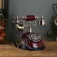 thumbnail image 2 of NEW Vintage Antique Corded Telephone Rotary Dial Desk Phone Old Fashioned French Style Table-Standing 10*6.5*8.27in for Homes, Hotels, Schools, 2 of 17