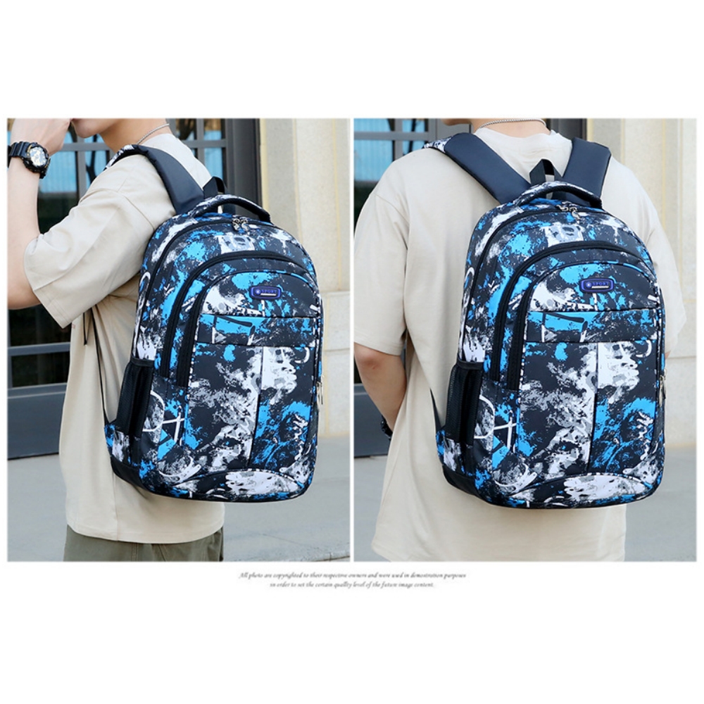 Mochilas escolares para niños, con compartimento para laptop de 15.6 pulgadas, para adolescentes, azul 8