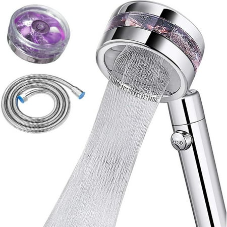 High pressure shower head 2 jet types with on/off switch and 1.5 m hose ...