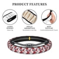 thumbnail image 6 of Fotbe Lilies Flowers Steering Wheel Cover Universal 15 in Car Accessories for Men Women,Steering Wheel Protector Comfortable Protective Case for SUV Sedan Decor, 6 of 8