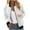 White, variant on Busydd Womens Jacket Fashion Long Sleeve Waterproof Windproof Outdoor Jackets for Women Casual Zip Solid Color Light Jackets for Women