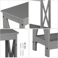 thumbnail image 6 of Console Table 39.5”, 2-Tier Narrow Sofa Side Table with Storage Shelf, Entrance Table for Hallway/Foyer/Living Room/Corridor/Office, Grey, 6 of 16