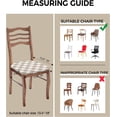 thumbnail image 3 of Dining Room Chair Cover,Country Style Gray and White Gingham Buffalo Check Elastic Stretch Chair Slipcovers Super Fit Desk Seat Cover Removable Kitchen Chair Set of 4, 3 of 5