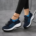 thumbnail image 2 of Orthopedic Sneakers for Women Breathable Lace Up Walking Shoes Slip On Trainers Casual Ladies Platform Athletic Running Shoes Blue Size 11.5, 2 of 8