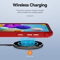 thumbnail image 4 of Feishell Fit for Samsung Galaxy A52 5G Clear Case,Support Wireless Charging,Fall Protection Back PC Transparent TPU Frame Plating Button Lightweight Slim Phone Case,Red, 4 of 9