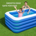 thumbnail image 2 of Inflatable Swimming Pool, 70x55x29 inch Inflatable Pool, Family Pool, Summer Water Party, Kids, Outdoor, Garden, Backyard (A 70x55x29in), 2 of 6