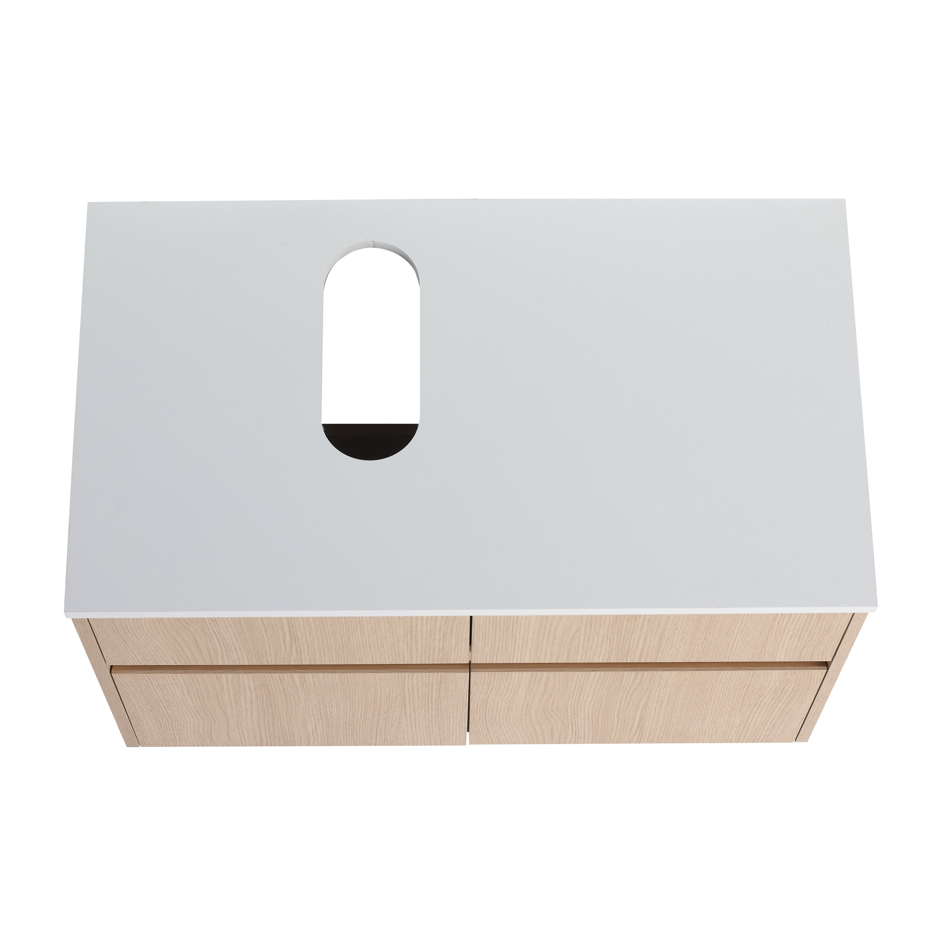 32(31-1/2") Inch Wall-Mounted Bathroom Vanity, 2-Soft Close Doors and 1-Drawer, KD-Packing, Particle Board (Vanity Only, Without Sink)