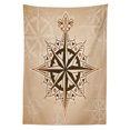 thumbnail image 3 of Ambesonne Compass Tablecloth Rectangular Table Cover, Sailing Theme, 60"x84", Brown Pale Brown, 3 of 4