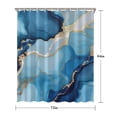 thumbnail image 5 of Blue Gold Marble Pattern Shower Curtain 72"x84" ,Bathroom Decorative Shower Curtains Set with 12 Hooks,Modern Waterproof Washable Shower Curtain, 5 of 6