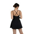thumbnail image 3 of YITTY Active Women's UltraLuxe Strappy Tennis Dress with Built in Short, Athleisure, 4-Way-Stretch, Iconic Black, M, 3 of 8