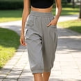 thumbnail image 5 of Luvrsol Capris for Women with Pockets Outdoor Cargo Capri Stretch Quick Dry Casual Walking Hiking Trousers S-3XL, 5 of 5