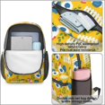 thumbnail image 4 of Rooster and Fence Yellow Pattern 17" School Backpacks for Teens,Waterproof Oxford Fabric,S-Shape Padded Straps for School,Travel,Hiking,Camping, 4 of 6