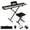 Black, variant on Costway 88-Key Electric Piano Keyboard with Adjustable Stand Stool, Light-up Keys & Buttons White