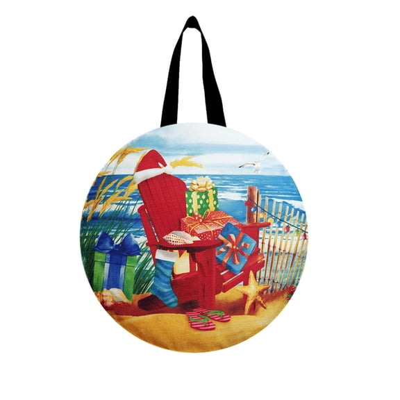 Briarwood Lane Burlap Door Hanger 18x12 Beachy Christmas For Christmas Door Hanger