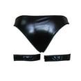 thumbnail image 6 of Women's High Waist Garter Panty Cut Out Bottom Underwear G String Shorts, Black S-XXL, 6 of 9