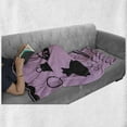 thumbnail image 6 of Fashion Soft Flannel Fleece Blanket, Women Boutique Shop Elements Purse High Heels Necklace Dress and Nail Polish, Cozy Plush for Indoor and Outdoor Use, 50" x 70", Black and Lilac, by Ambesonne, 6 of 6