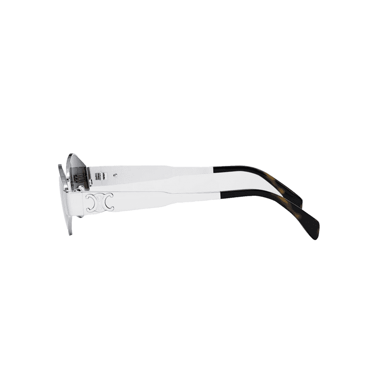 Celine CL40254U Silver Hexagon Sunglasses with Grey Lens