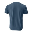 thumbnail image 5 of Mens Henley Shirts Lightweight Casual Summer 3 Button Tees Tops Cotton Classic Work Blend T-Shirts with Pocket,Dark Blue,XL, 5 of 6