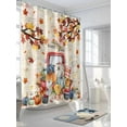 thumbnail image 3 of Fsddascl Fall Shower Curtain Set - 72" x 78" Washable Bathtub Curtain with 12 Hooks, Retro Thanksgiving Truck Pumpkin Maple Leaf Waterproof Fabric Stall Shower Curtains for Bathroom/Bathtub Décor, 3 of 6