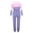 thumbnail image 4 of Clearance Sale Women Sweatsuits Sets 2024 Clearance Sale Lounge Sets for Women Sweatsuit Set Plain Color Block Two Piece Outfit Long Sleeve Jogger Pant Workout Athletic Tracksuits, 4 of 5