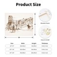 thumbnail image 2 of Susaid Western Desert Cowboys Pattern Canvas Wall Decor Poster Framed Artwork Decoration for Bedroom Home Office Ready to Hang,Horizontal, 2 of 6