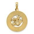 thumbnail image 4 of FB Jewels 14K Yellow Gold Sarasota On Round Frame with Frog Center Pendant, 4 of 4