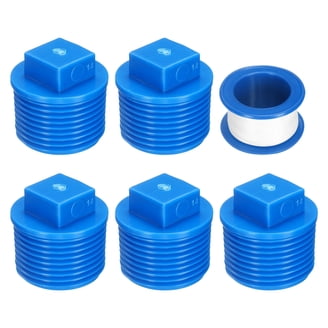PAOCK PC-23PF Air Plug With Cap - Tapered Screw Rc3/8, Blue Cap For Pipe Thread Protection