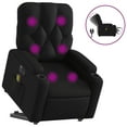 thumbnail image 4 of vidaXL Electric Stand up Massage Recliner Chair Black Faux Leather, 4 of 9