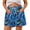 Dark Blue, variant on Yievot Beach Shorts for Women Graphic Print Drawstring Elastic Waist Summer Vacation Casual Shorts with Pockets