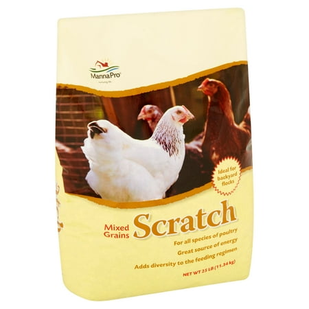 Manna Pro Scratch Mixed Grains Chicken Feed, 25 (Best Chicken Feed Mix)