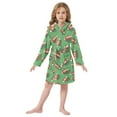 thumbnail image 6 of FORMRS Niños Bathrobe Unisex Hooded Robe Soft Plush Pajamas Sleepwear, Size 2-3T, American Footballs, 6 of 7