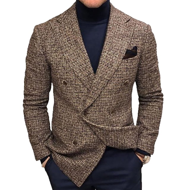 Chaqueta de traje de hombre Slim Fit,Chaqueta de traje de hombre Solapa Hombres Abrigo de negocios Botón Chaqueta de traje de hombre Diseñado con precisión