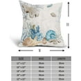 thumbnail image 4 of Summer Blue Seashell Square Pillow Covers 18X18 Inch Starfish Coral Ocean Beach Decorative Linen Coastal Seasonal Pillow Cases Set of 2 Holiday Home Decor for Sofa Couch Cushion Outdoor, 4 of 6