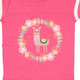 thumbnail image 4 of Inktastic Llama Rose Flower Wreath Girls Baby Bodysuit, 4 of 5