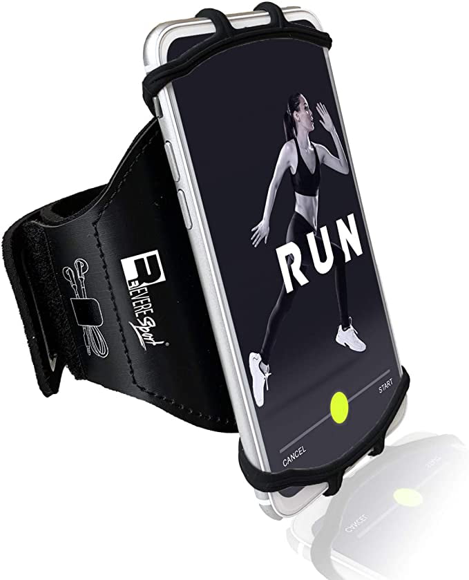 Galaxy S22+/S20+/S10+/S9+/S8 Purple Armband,RUNBACH Sweatproof Running Exercise Gym Bag with Fingerprint Touch/Key Holder and Card Slot 